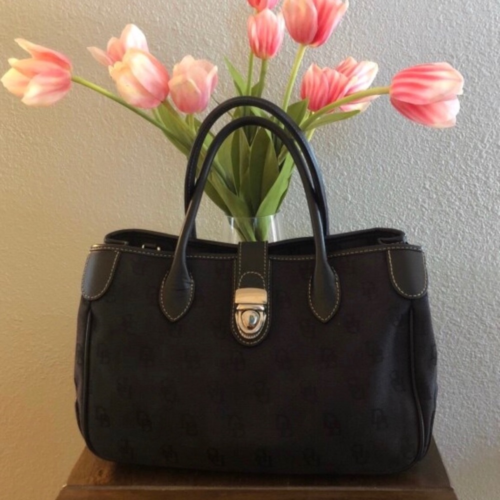 Dooney and Bourke Black fabric satchel
